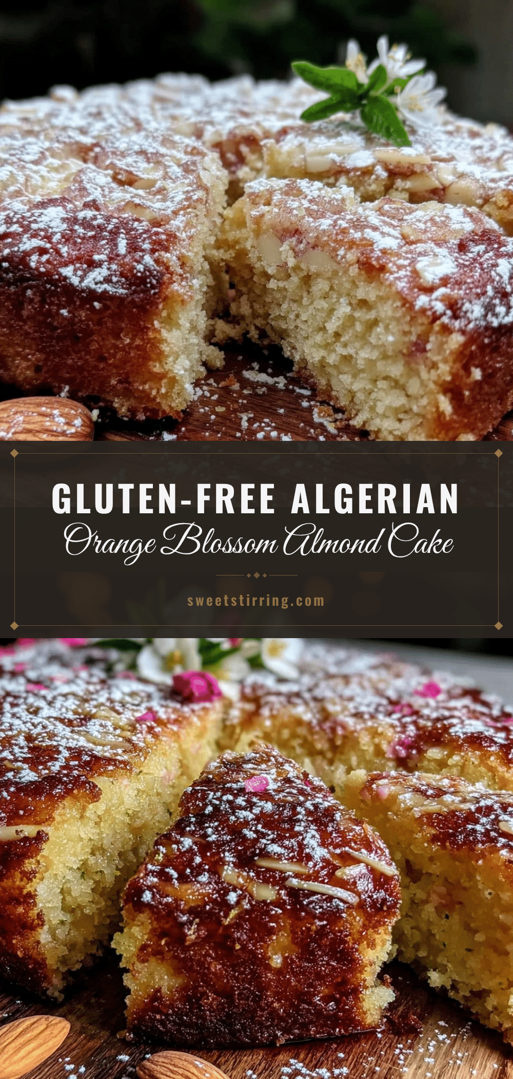 Algerian Passover Orange Blossom Almond Cake recipe