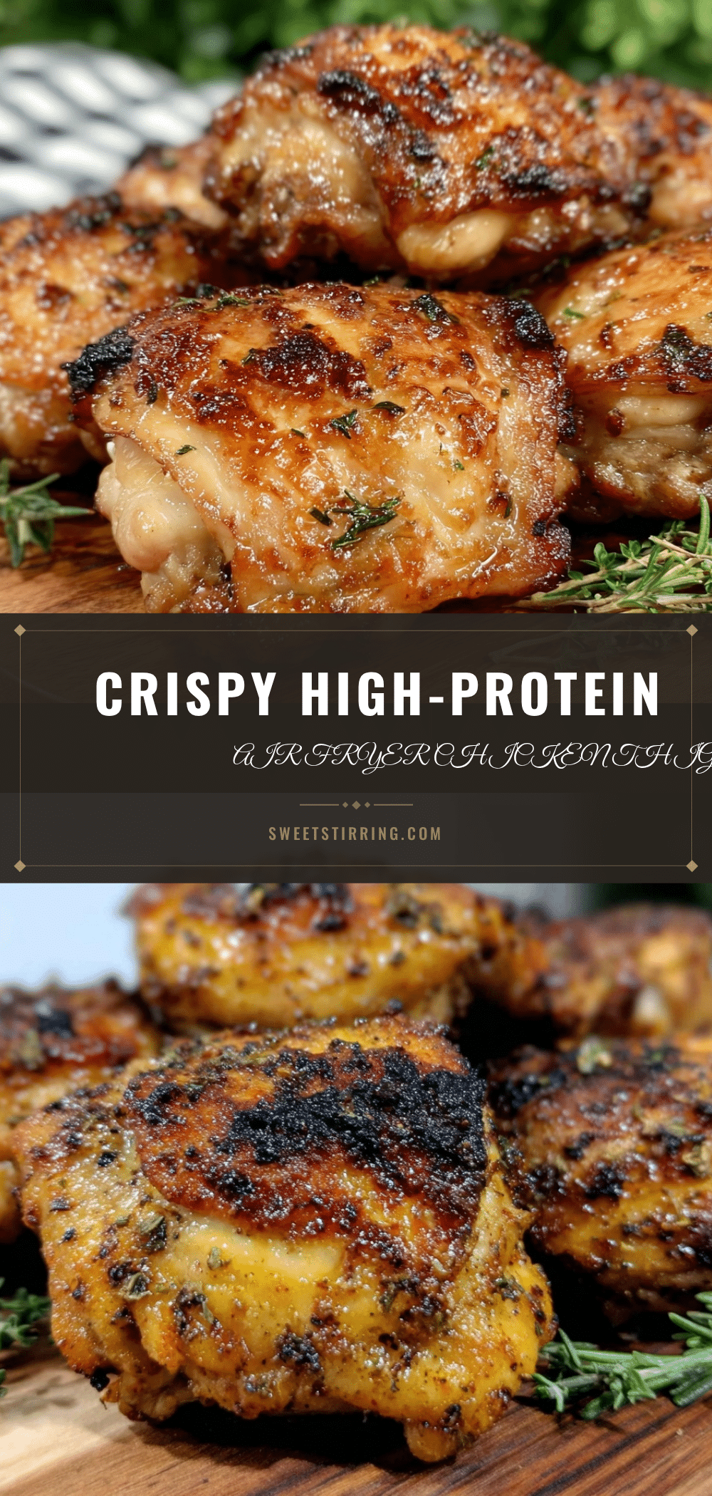 crispy air fryer bone-in chicken thighs recipe