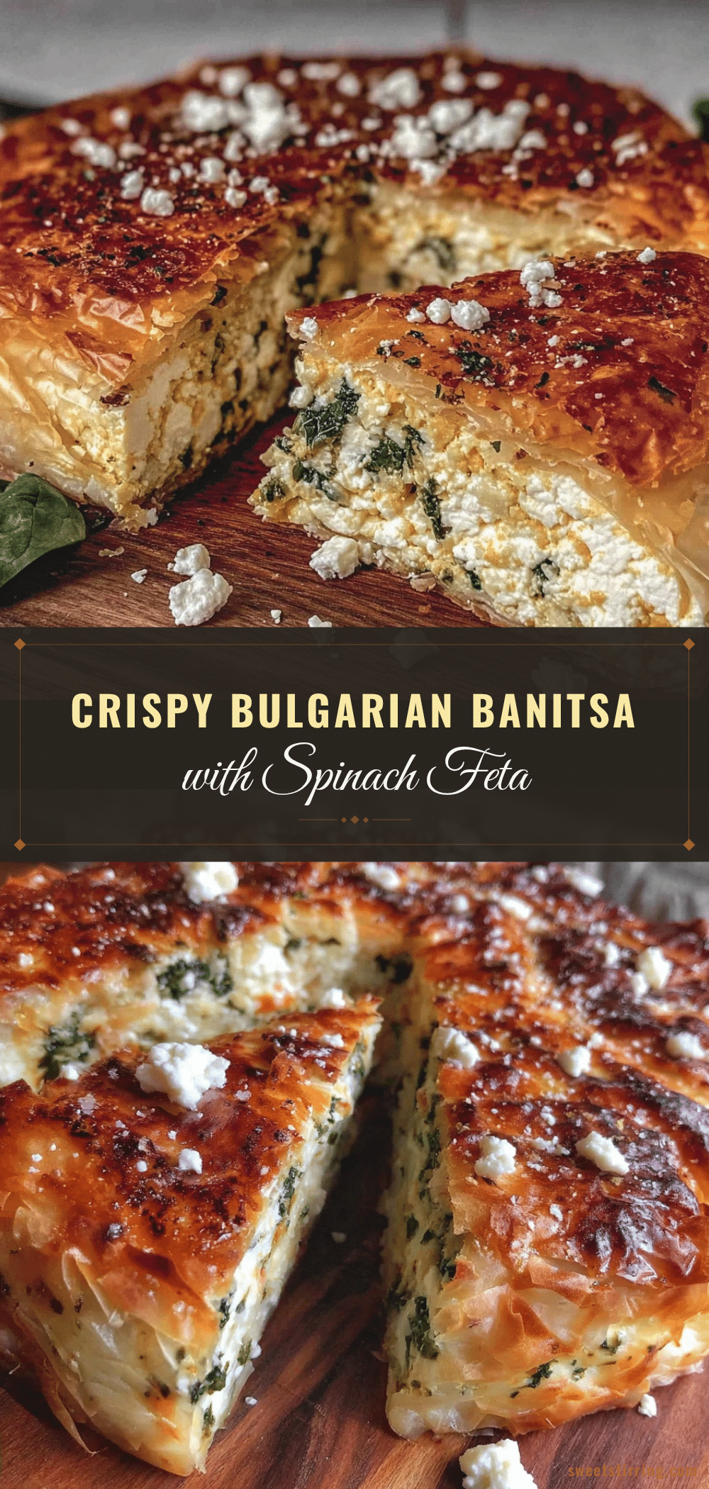 crispy Bulgarian banitsa spinach and feta pie recipe