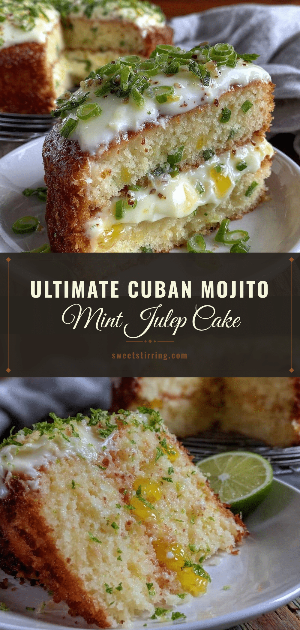 Cuban Mojito Mint Julep Cake recipe