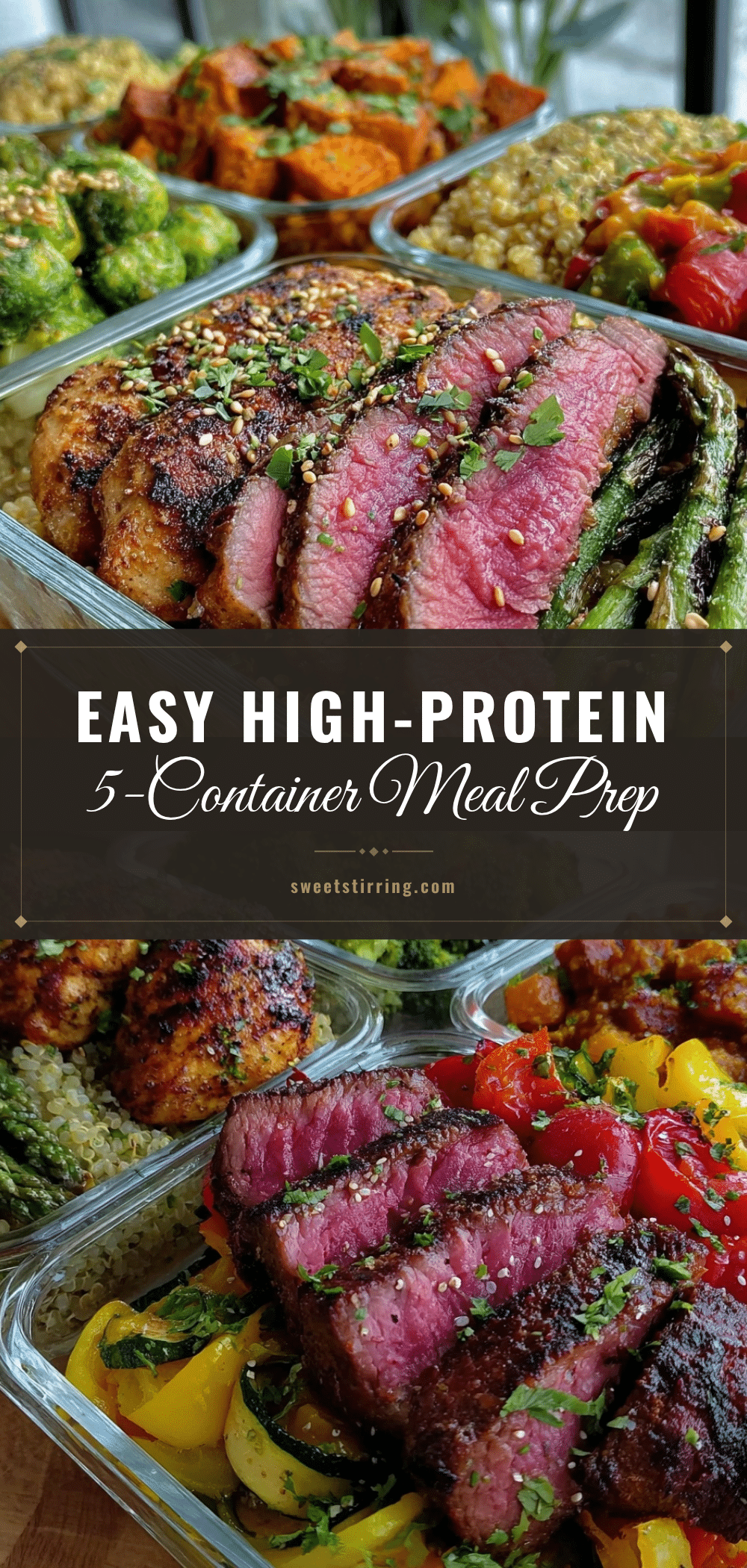 easy 5-container high-protein meal prep recipe