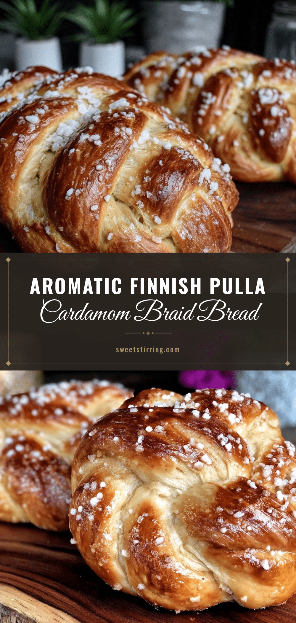 Finnish Pulla Cardamom Bread recipe