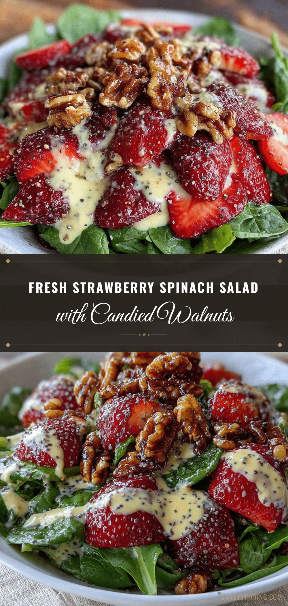 fresh strawberry spinach salad recipe
