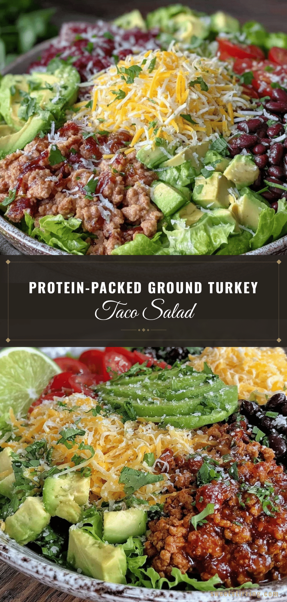 ground turkey taco salad bowl recipe