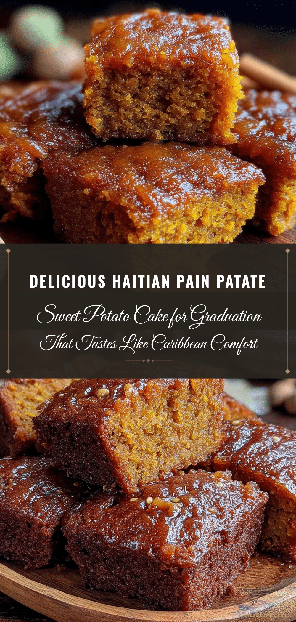 Haitian Pain Patate sweet potato cake recipe