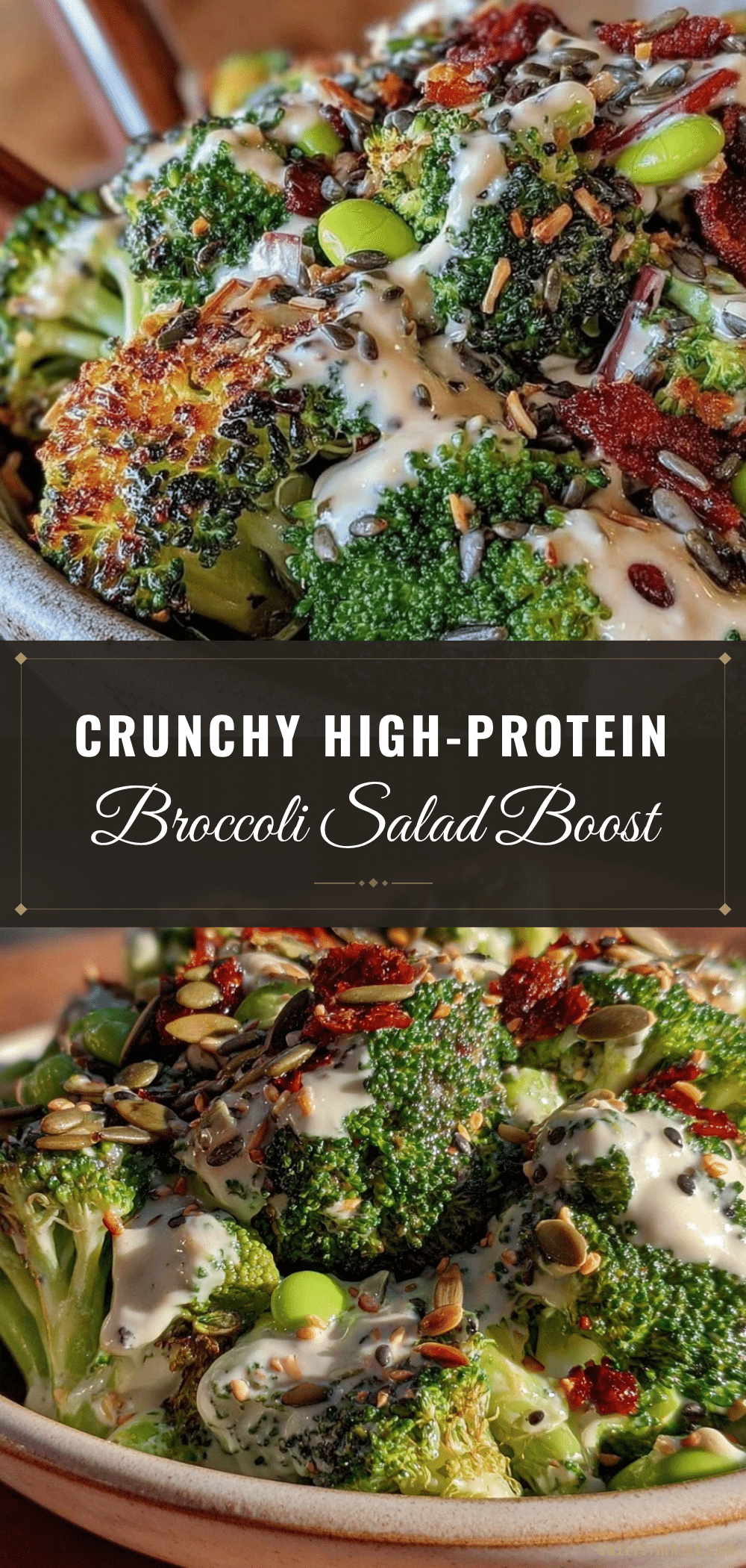 healthy high-protein broccoli crunch salad recipe