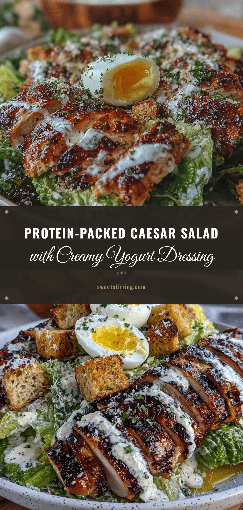 Healthy High-Protein Caesar Salad recipe