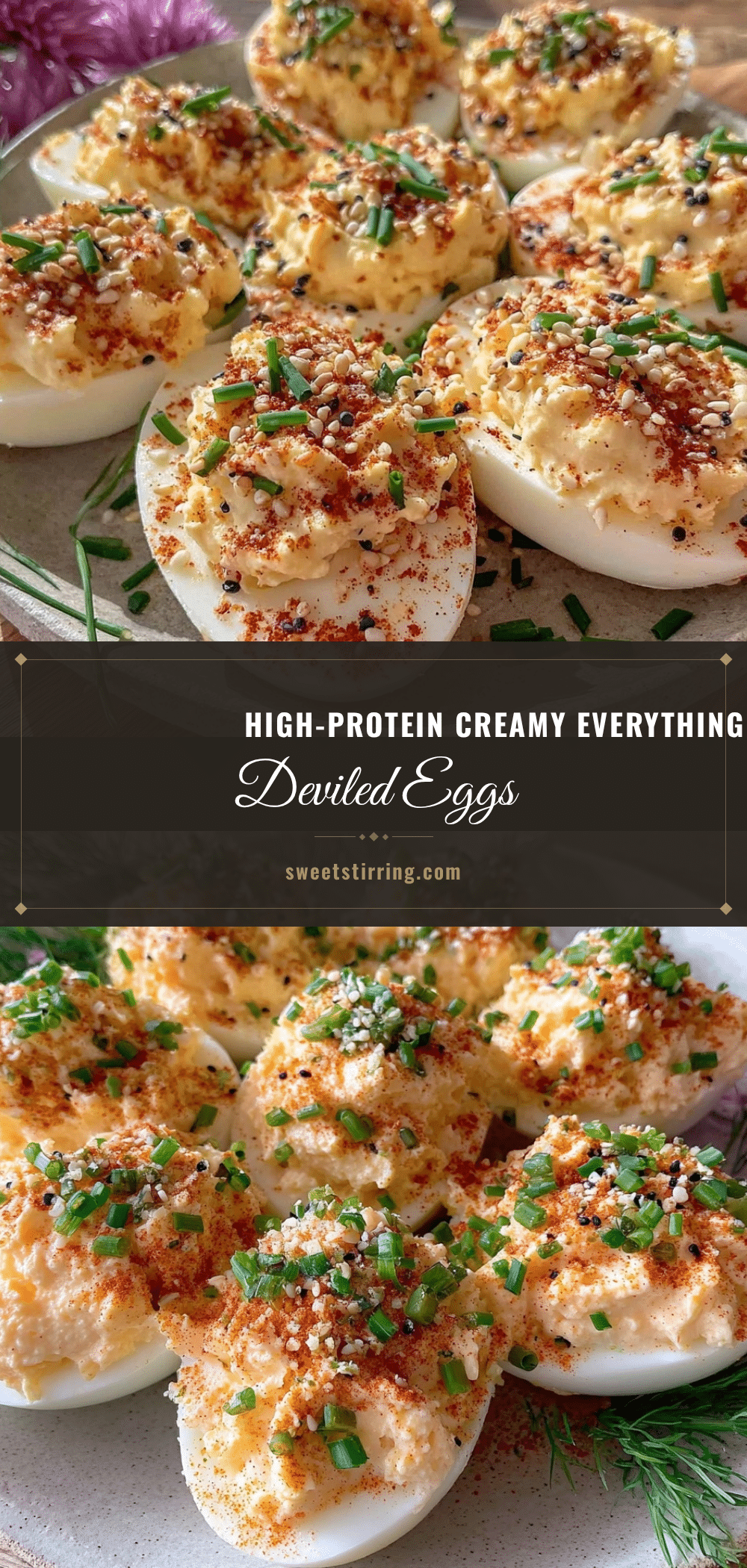 Healthy High-Protein Everything Bagel Deviled Eggs recipe