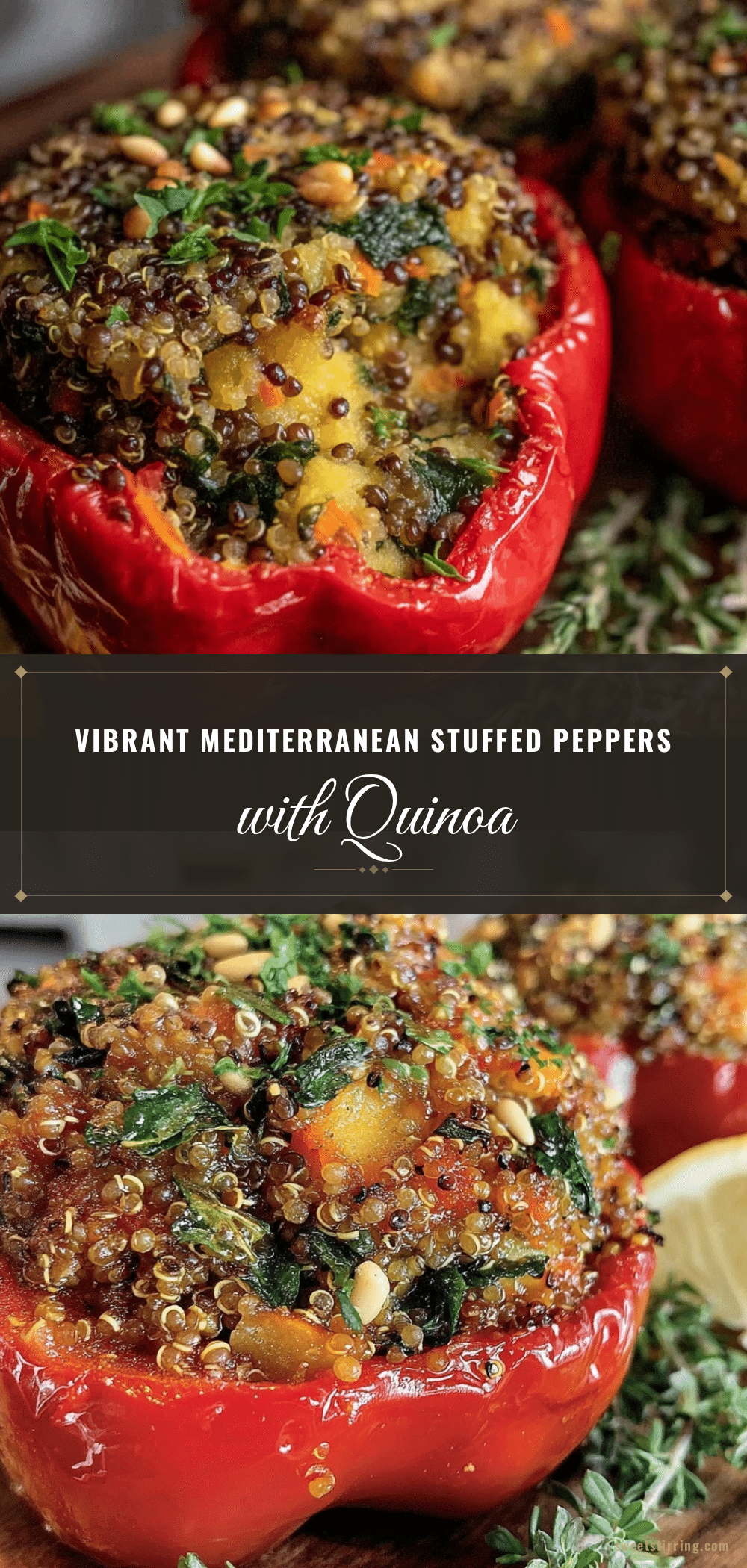 Healthy Mediterranean Stuffed Peppers recipe