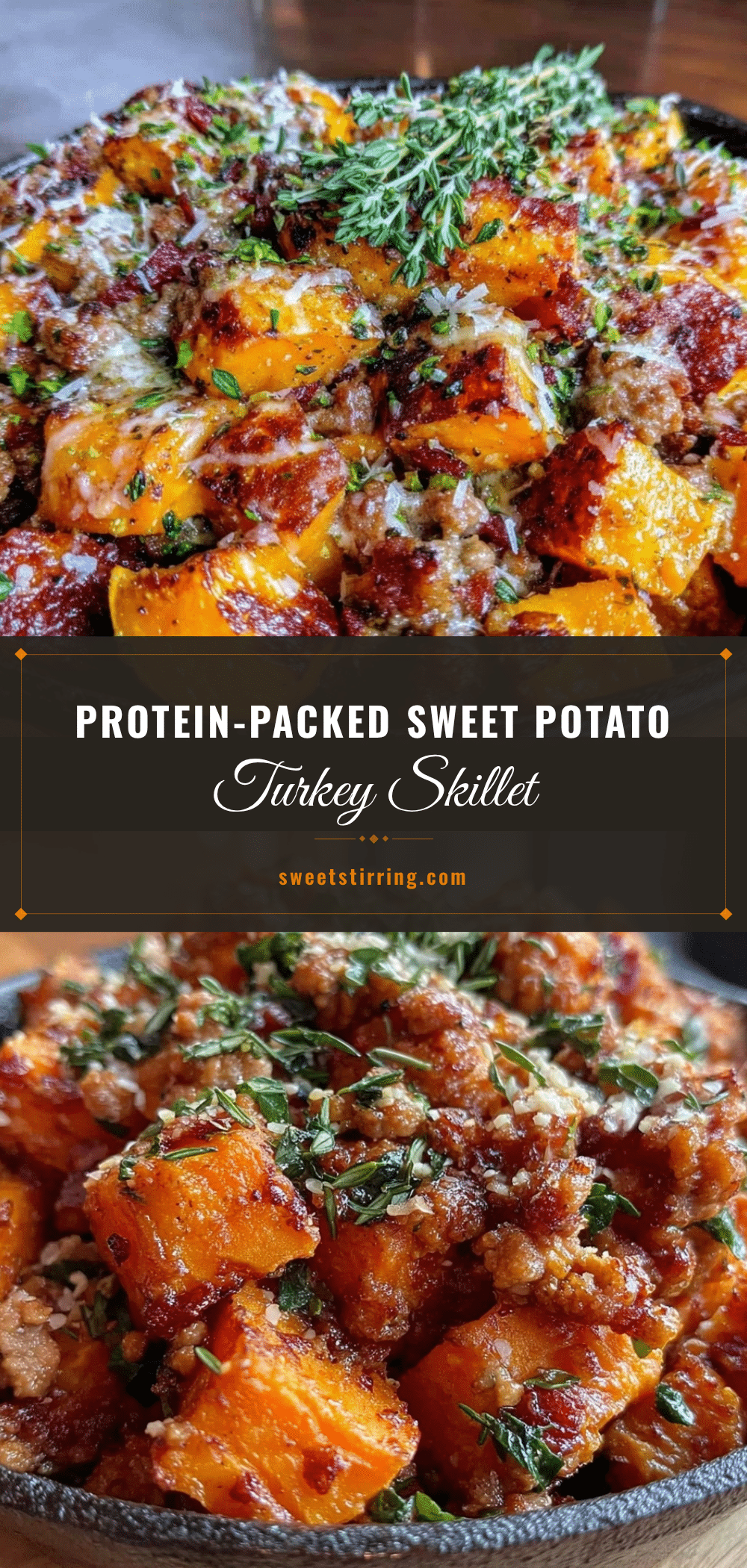 healthy post-workout sweet potato and ground turkey skillet recipe