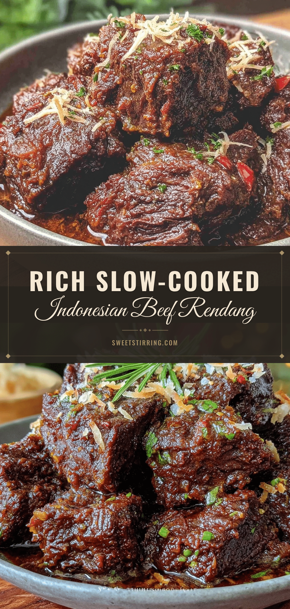 Indonesian beef rendang recipe