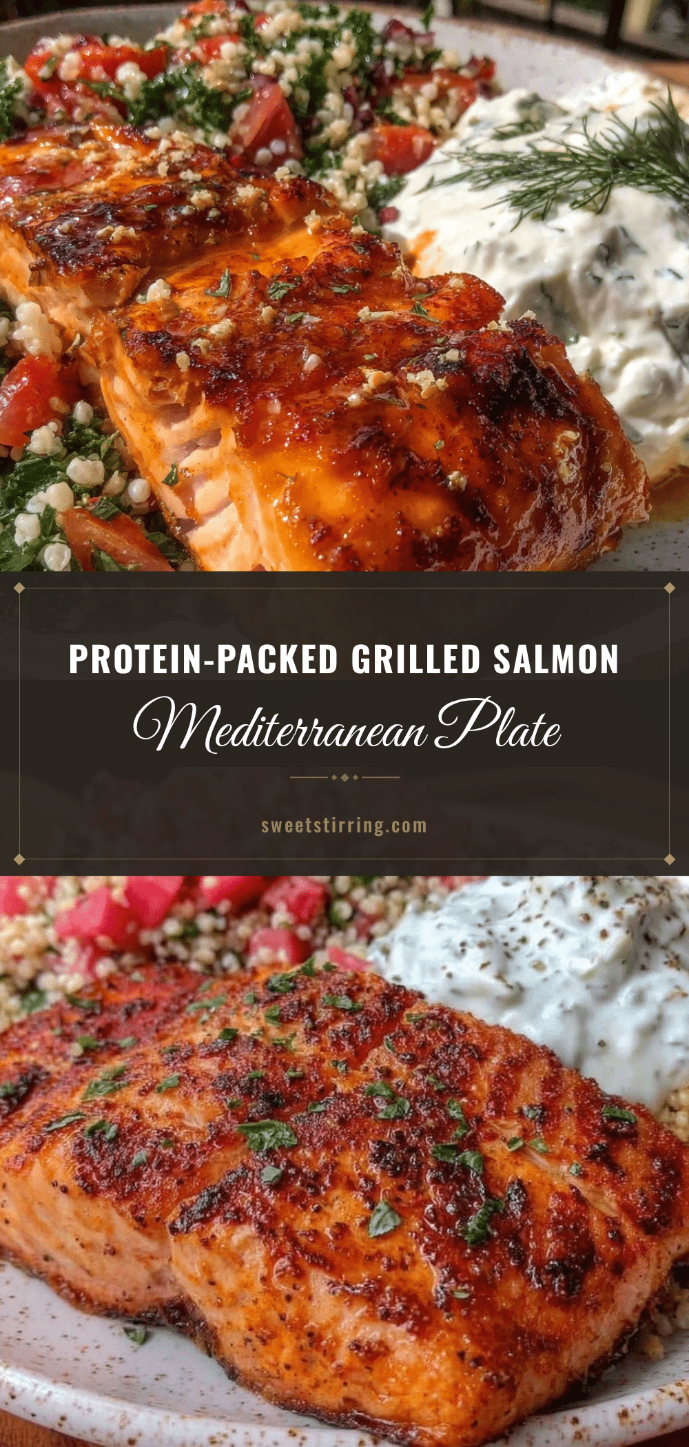 Mediterranean Diet Weight-Loss Plate with Grilled Salmon recipe