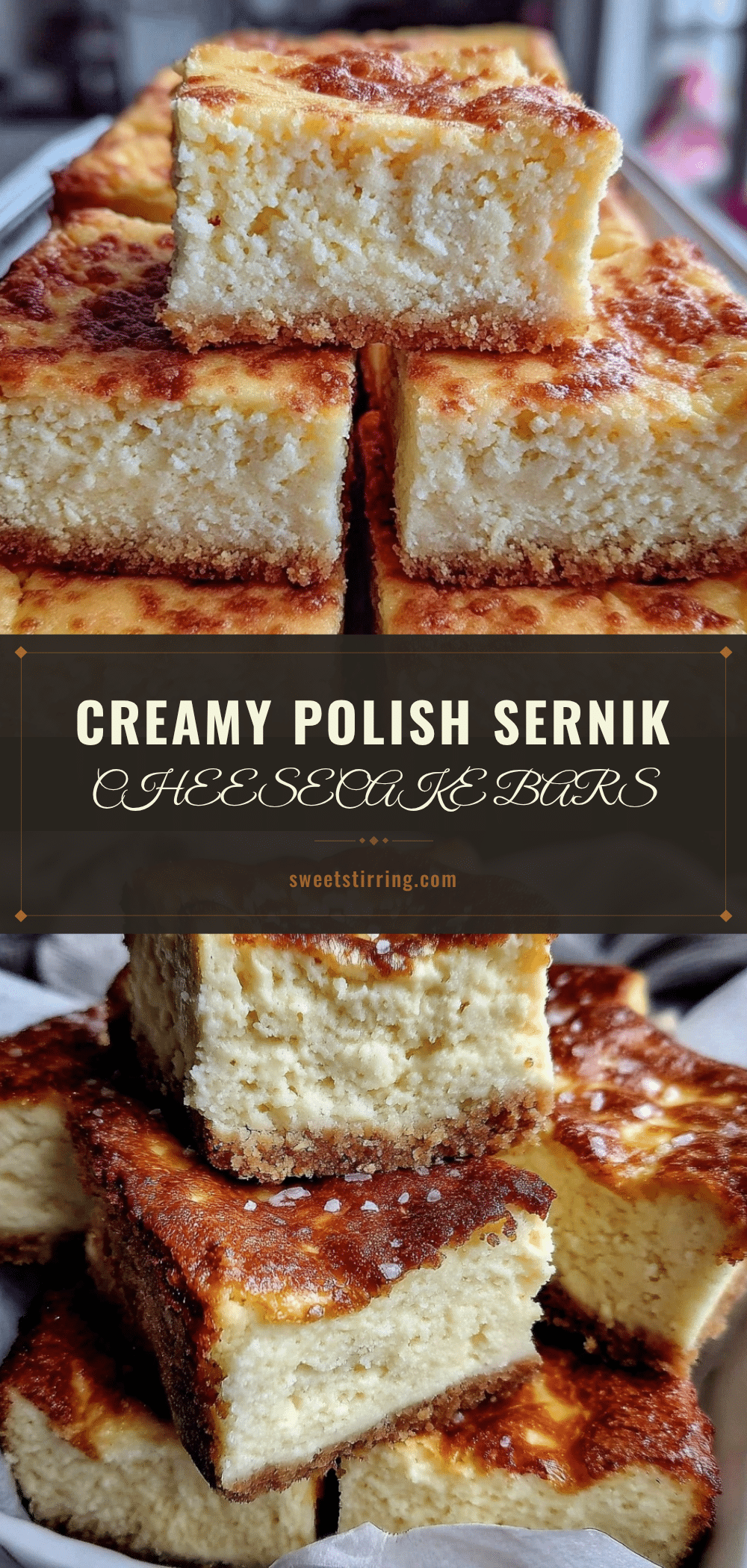 Polish sernik cheesecake bars recipe