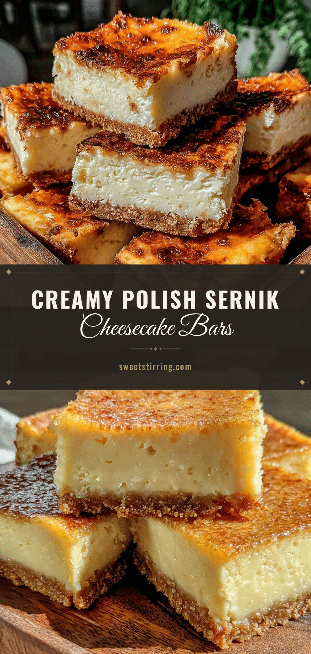 Polish Sernik cheesecake bars recipe