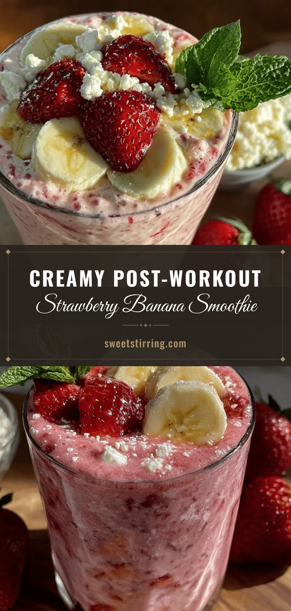 post-workout strawberry banana protein smoothie recipe
