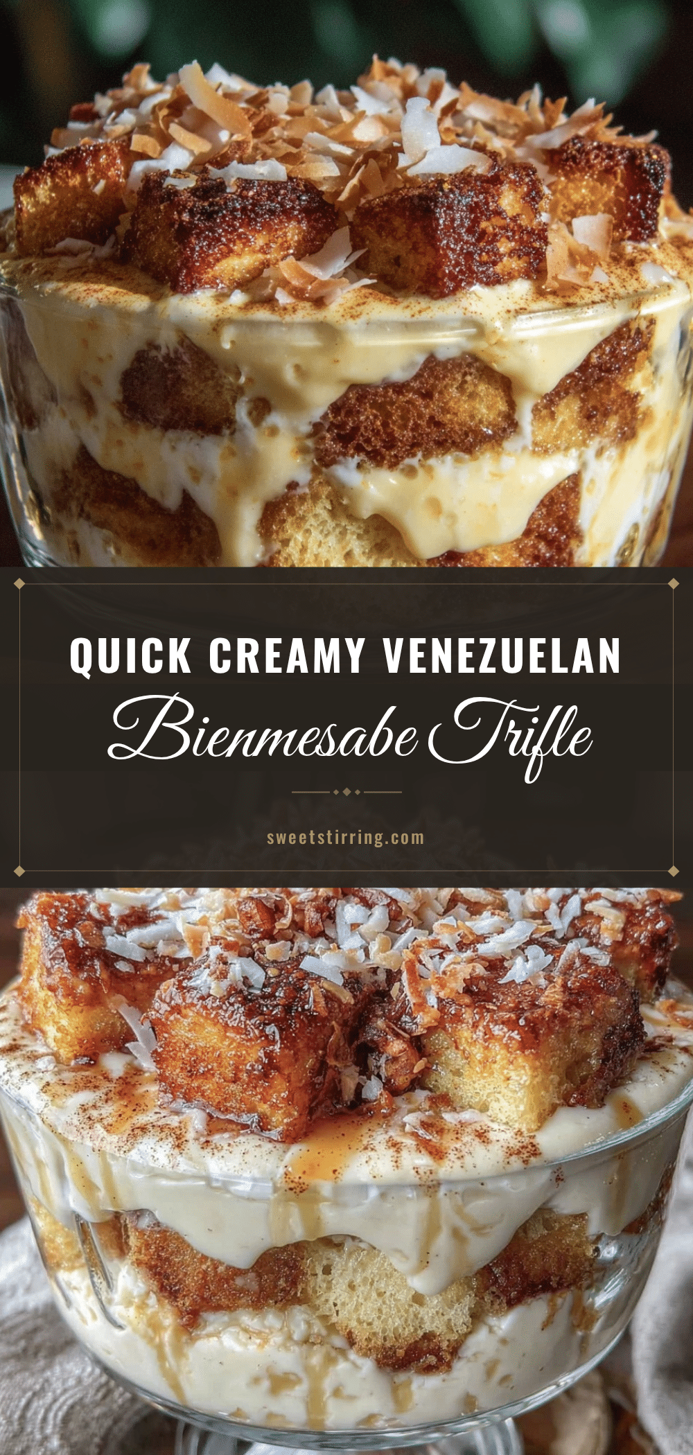 Quick Creamy Venezuelan Bienmesabe Trifle recipe