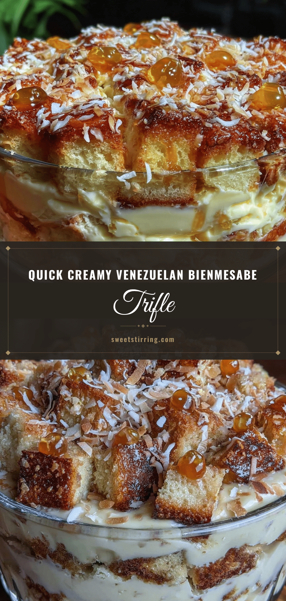 Venezuelan bienmesabe coconut custard trifle recipe