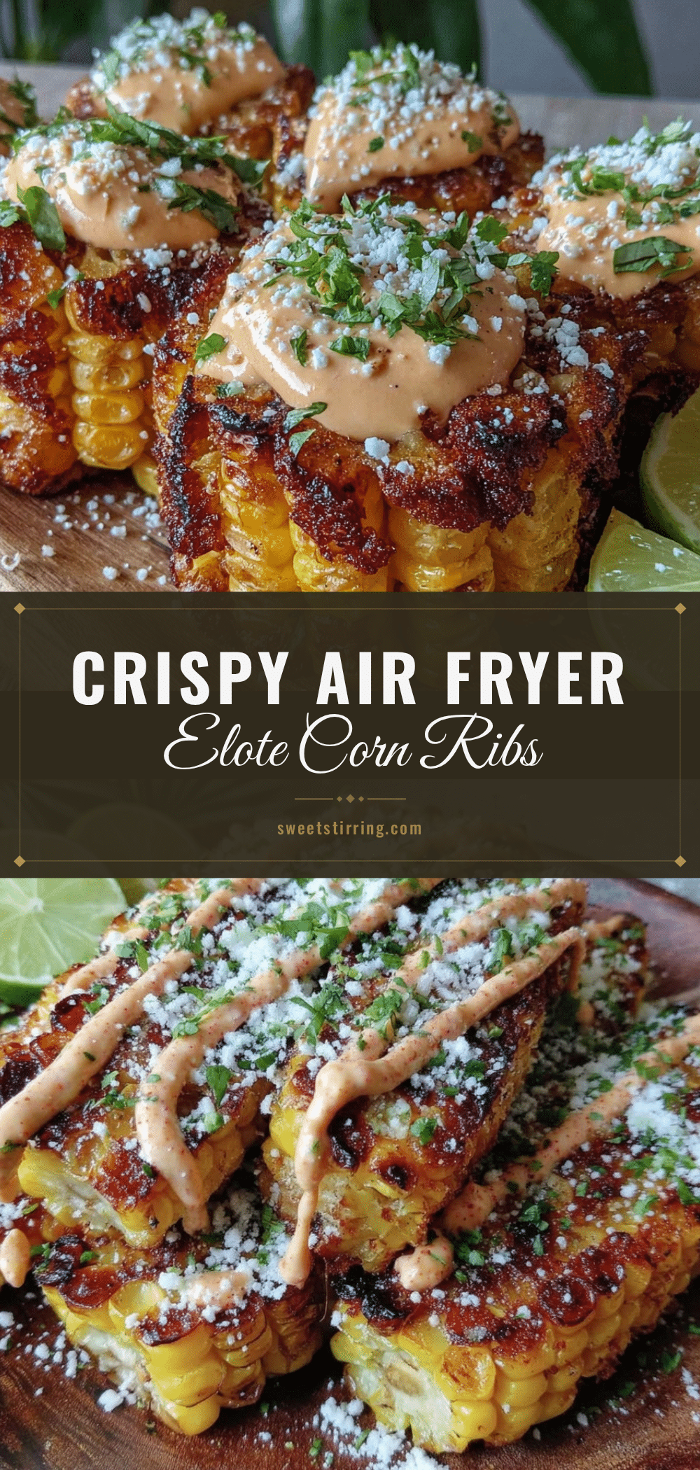 air fryer elote-style corn ribs recipe