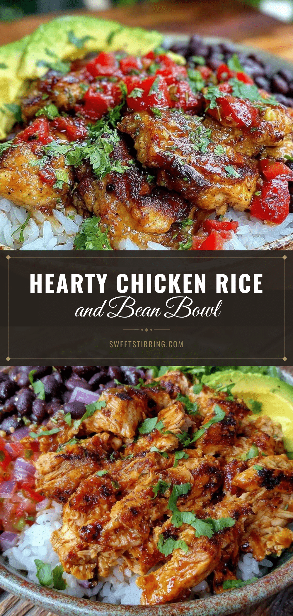 chicken rice and bean bowl recipe