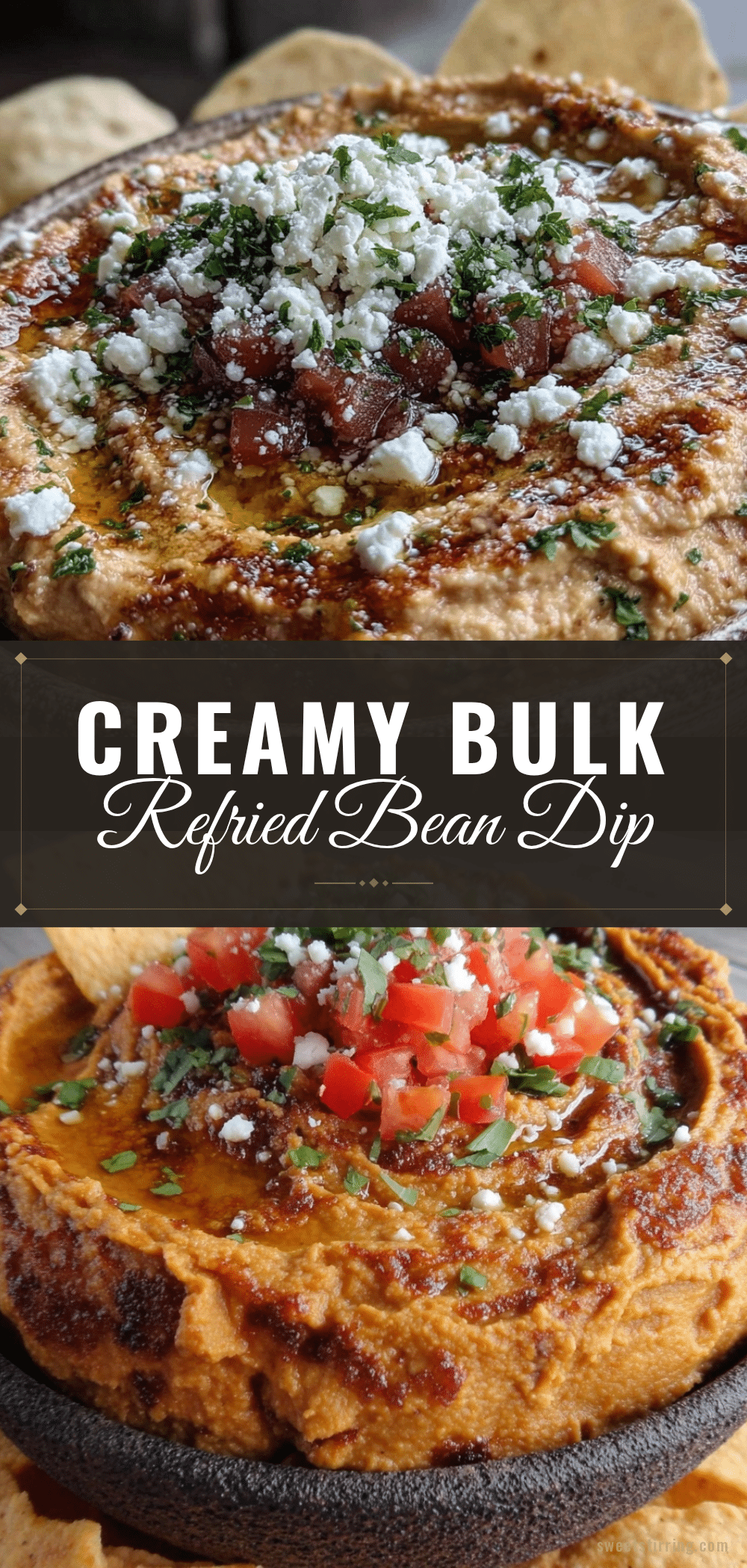 creamy bulk friendly refried bean dip recipe
