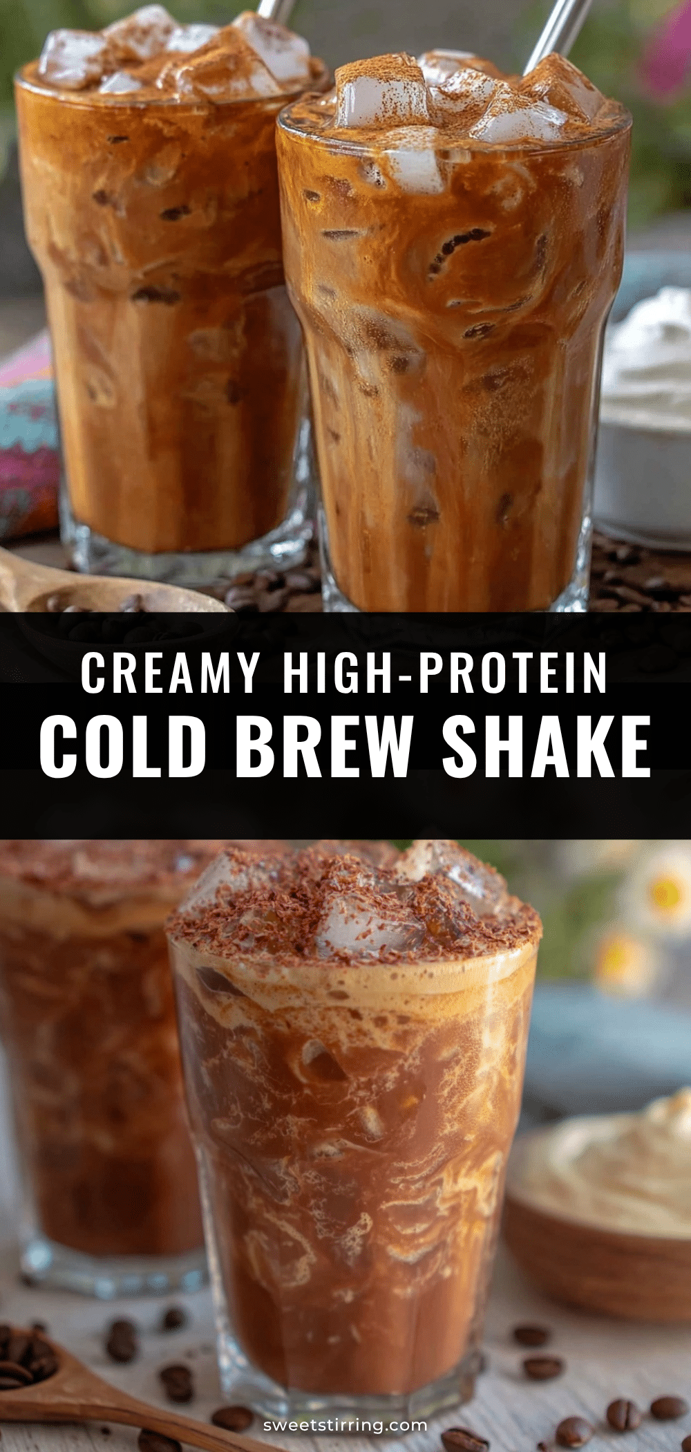 creamy high-protein iced coffee shake recipe