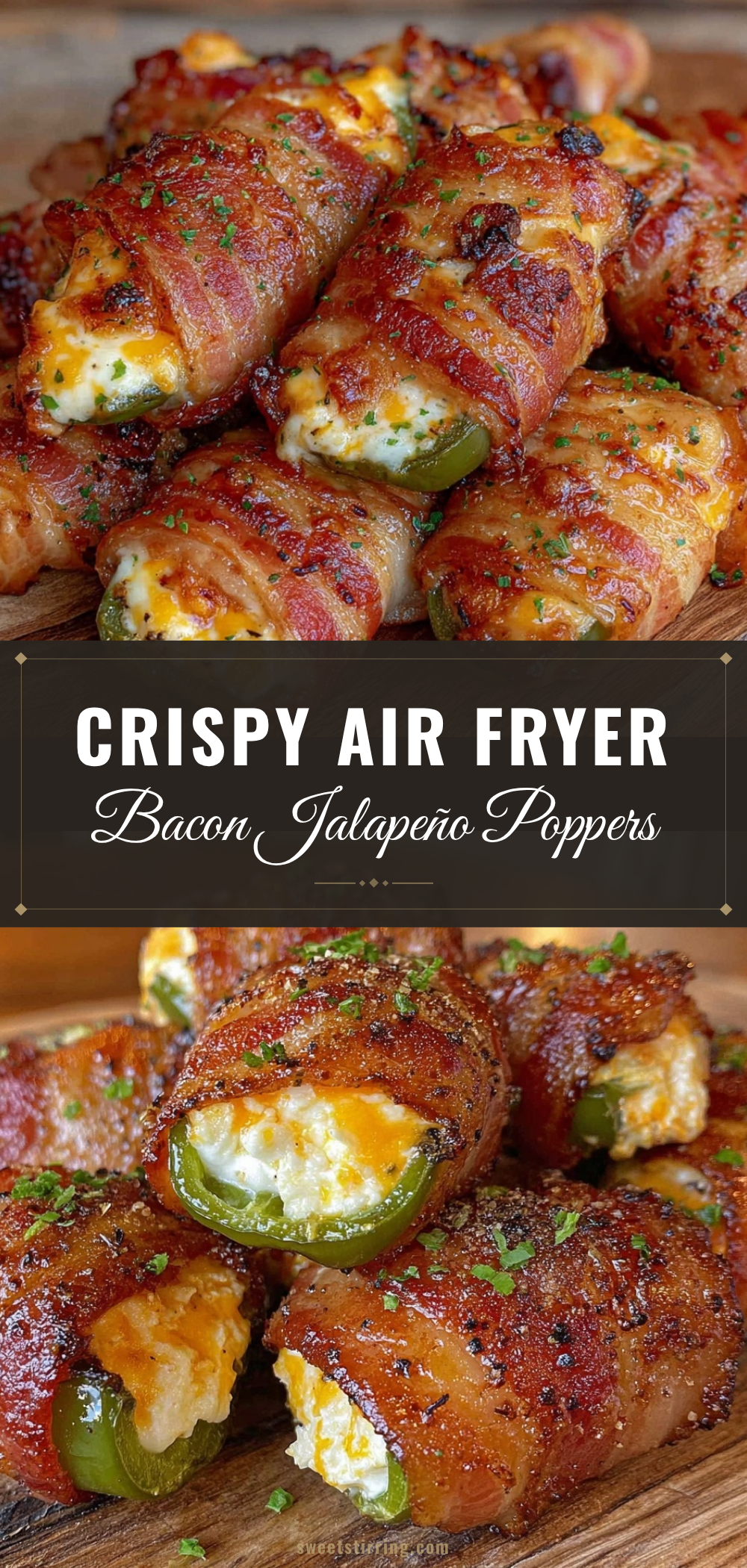 crispy air fryer bacon-wrapped jalapeño poppers recipe