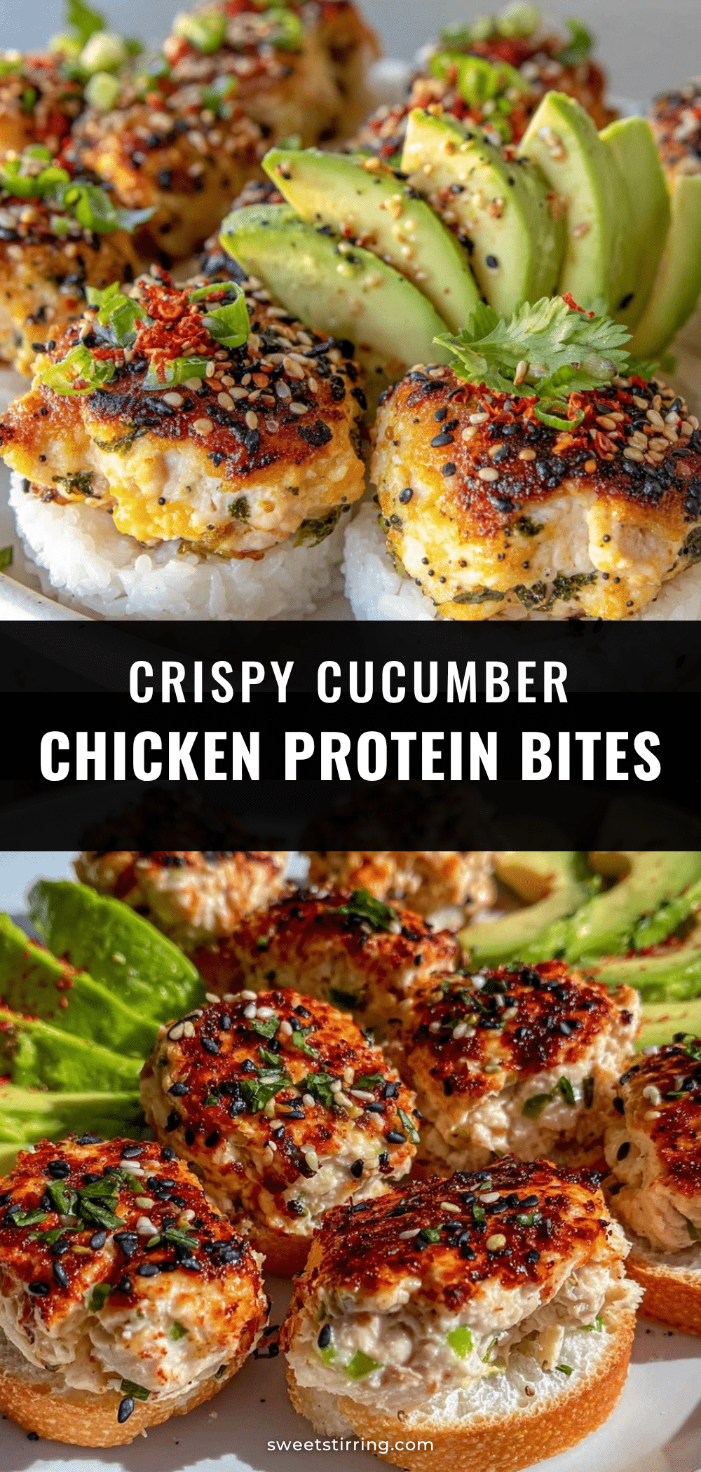 crispy cucumber chicken protein bites recipe