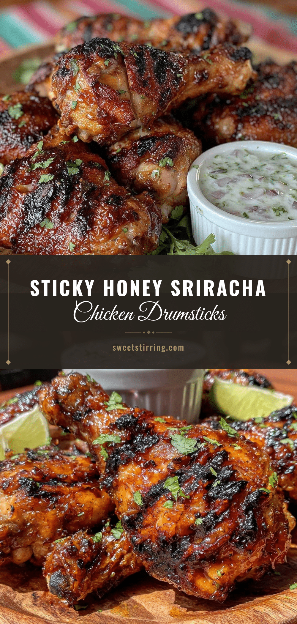crispy honey sriracha grilled chicken drumsticks recipe