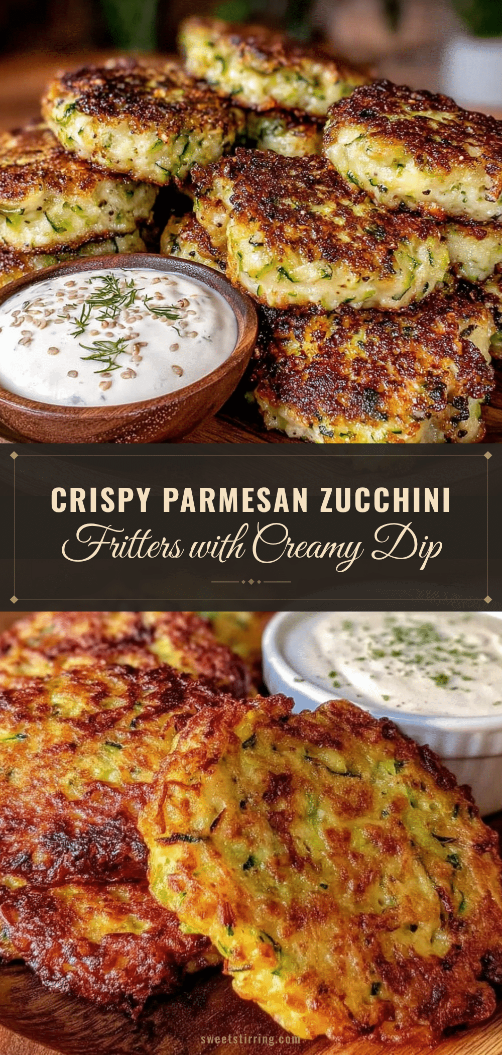crispy parmesan zucchini fritters recipe