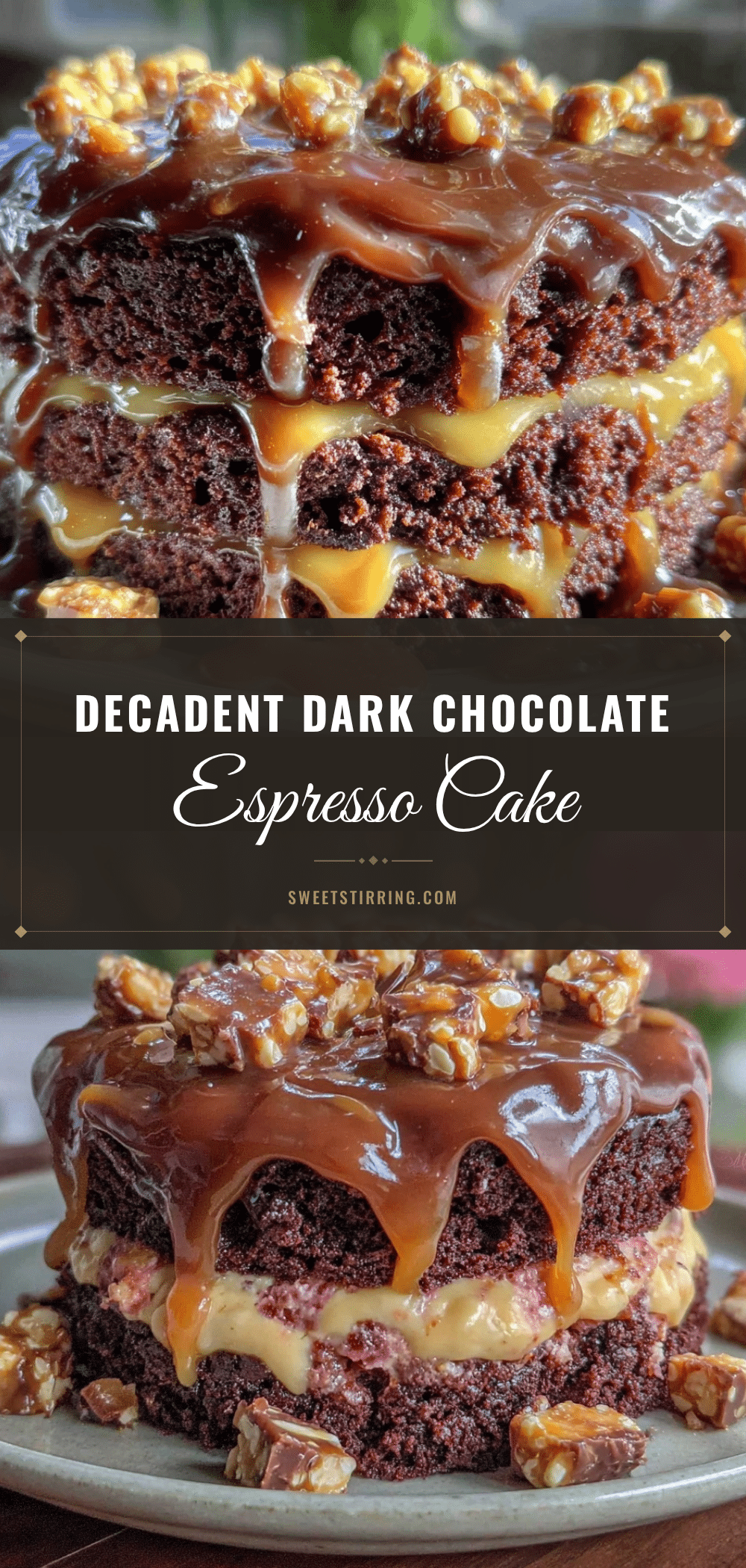dark chocolate espresso layer cake recipe