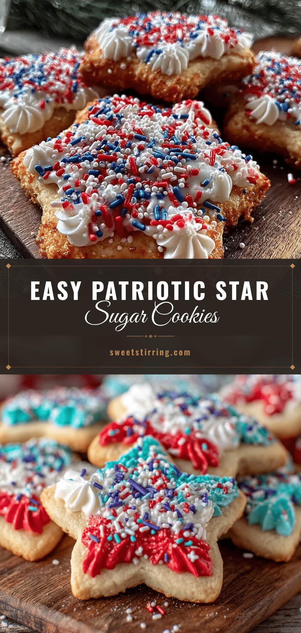 easy patriotic star-shaped sugar cookies recipe