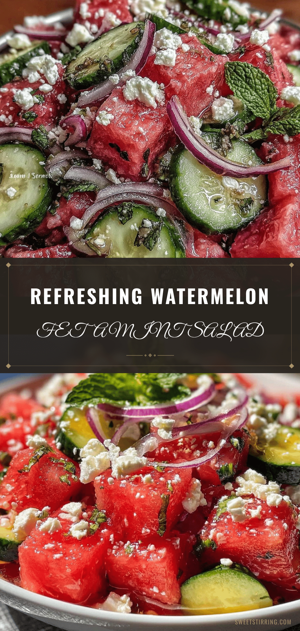 fresh watermelon feta mint salad recipe