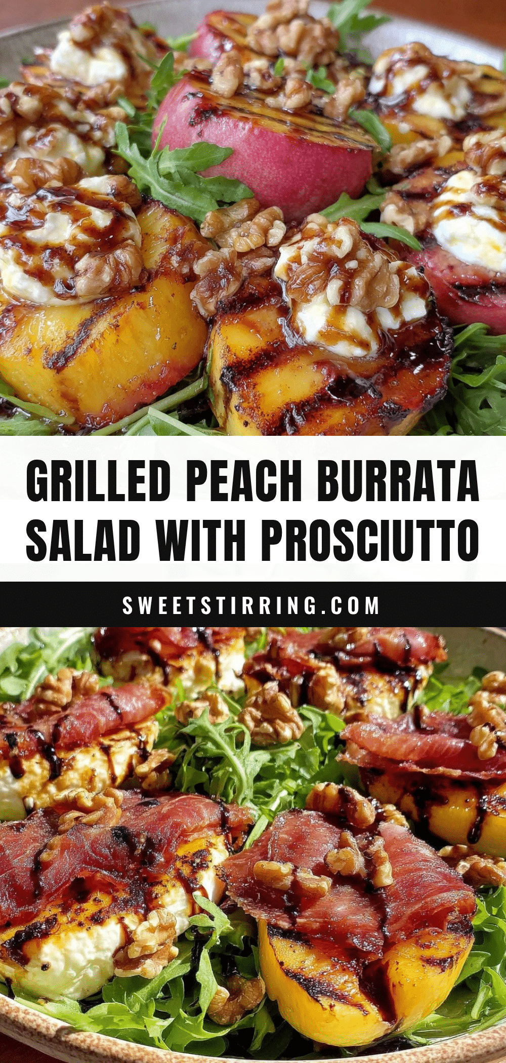 grilled peach and burrata salad recipe