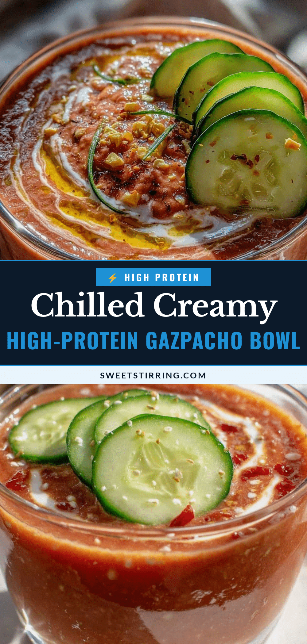 healthy cold high-protein gazpacho recipe