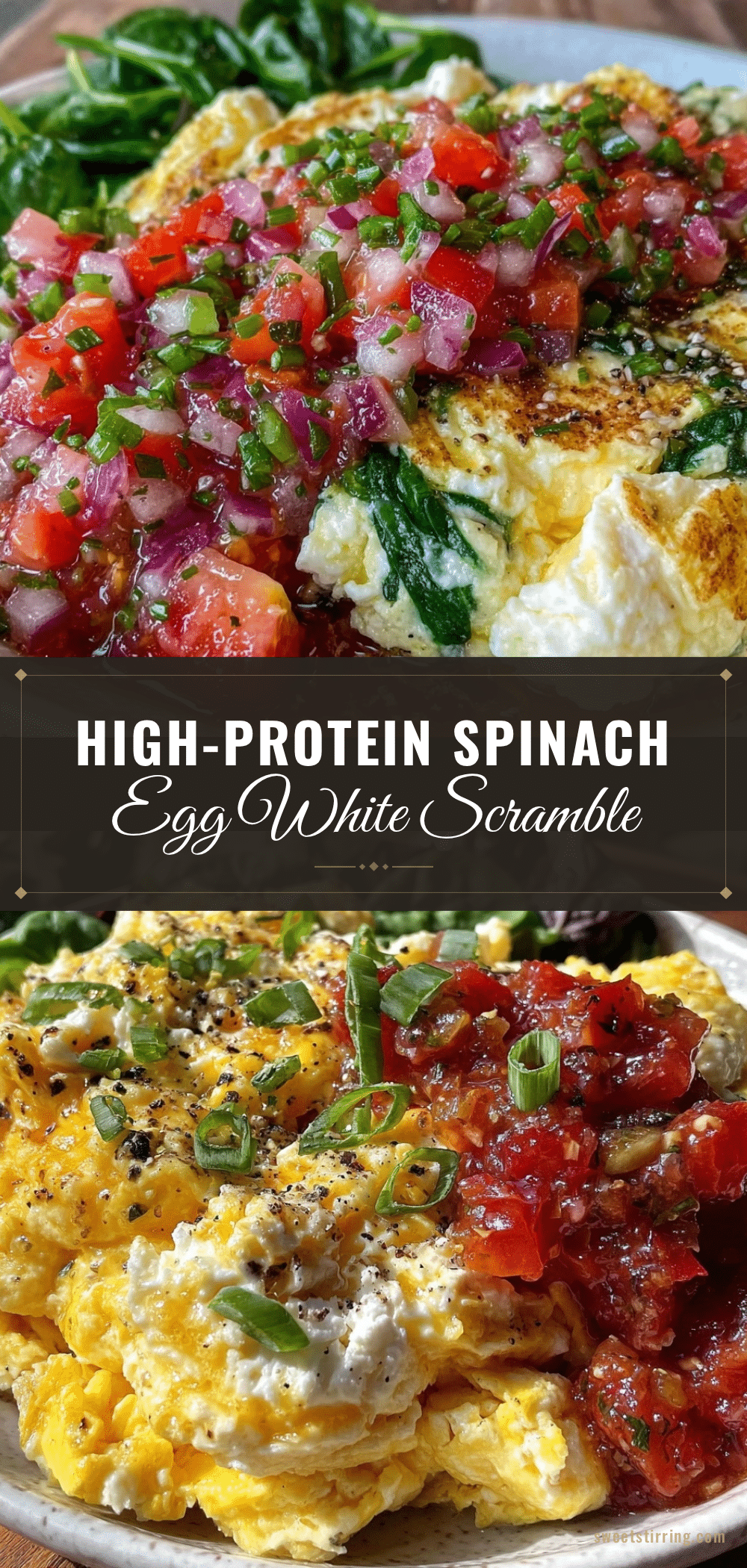 healthy egg white spinach scramble recipe