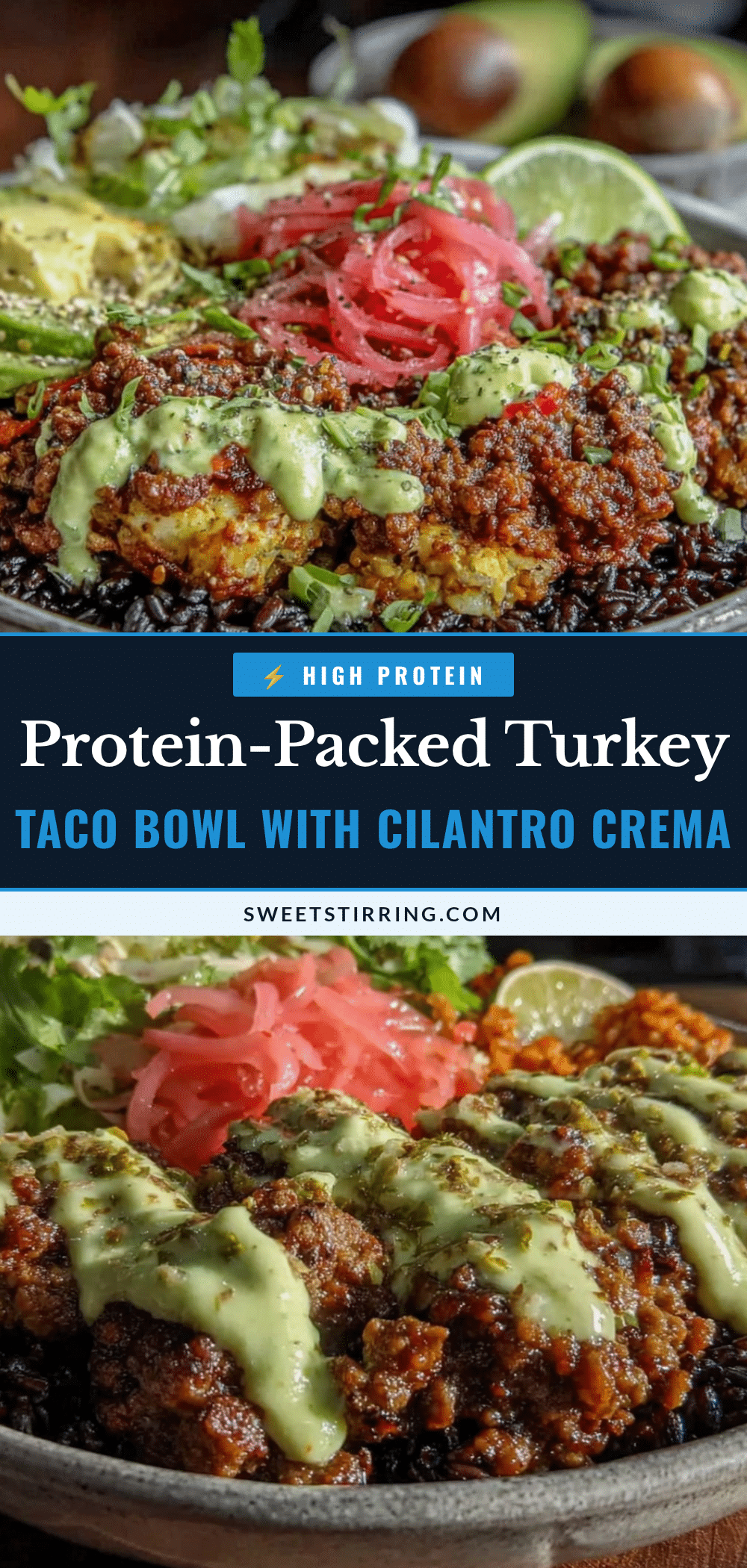 Healthy Ground Turkey Taco Bowl recipe