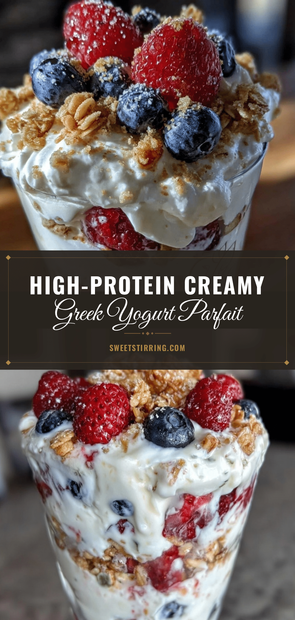 healthy high-protein greek yogurt parfait recipe