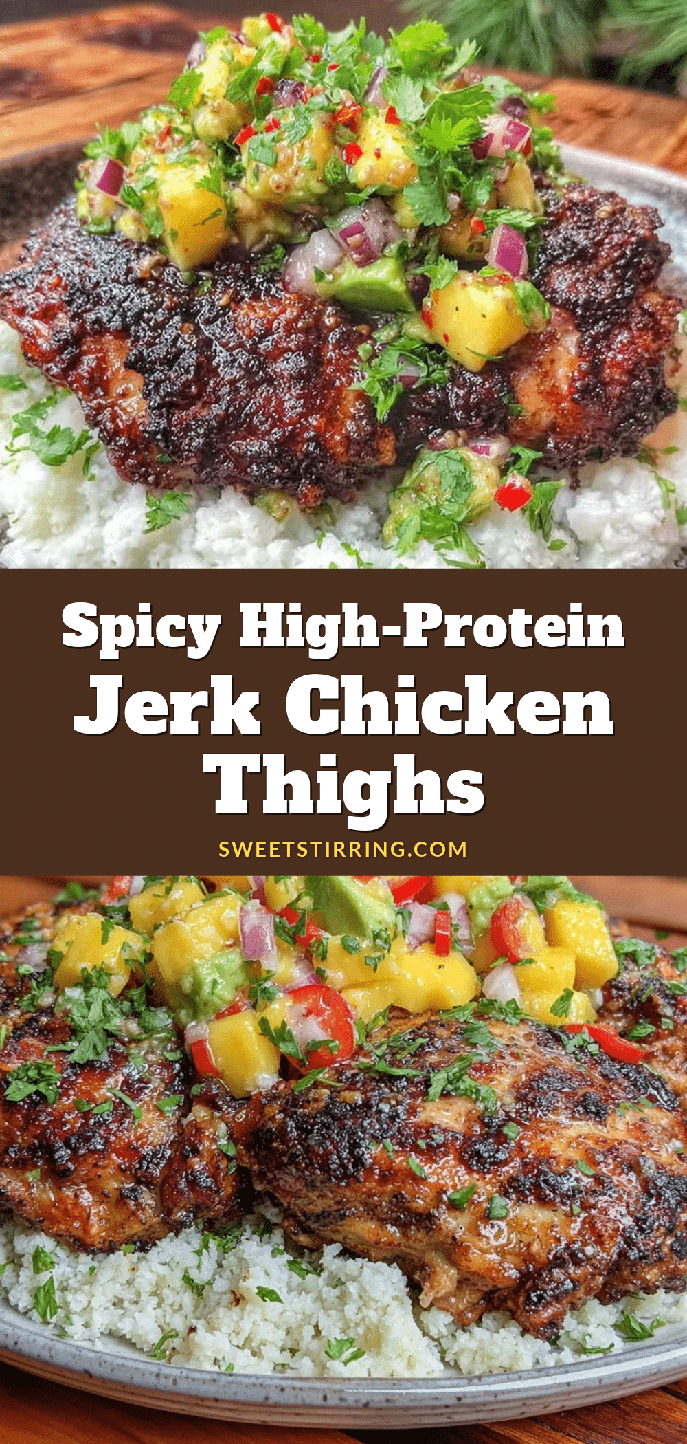 Healthy High-Protein Jerk Chicken Thighs recipe