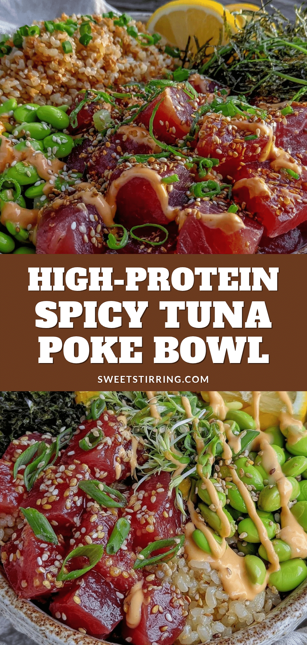 Healthy High-Protein Tuna Poke Bowl recipe
