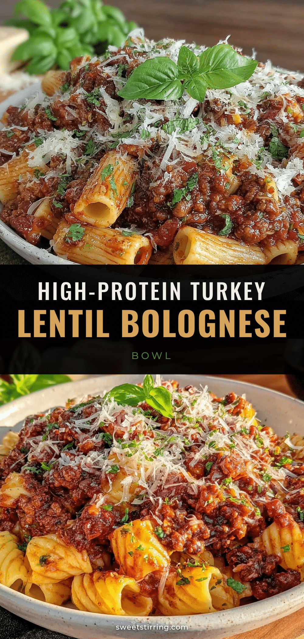 Healthy High-Protein Turkey Lentil Pasta Bolognese recipe