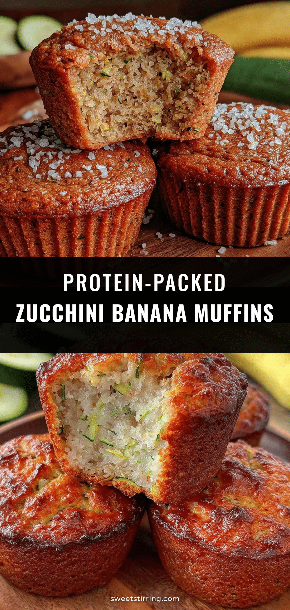 healthy protein zucchini banana muffins recipe