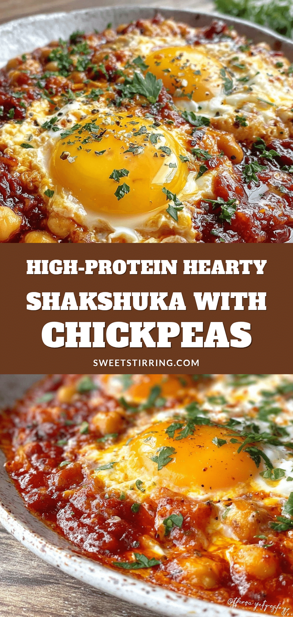 high-protein shakshuka with chickpeas recipe