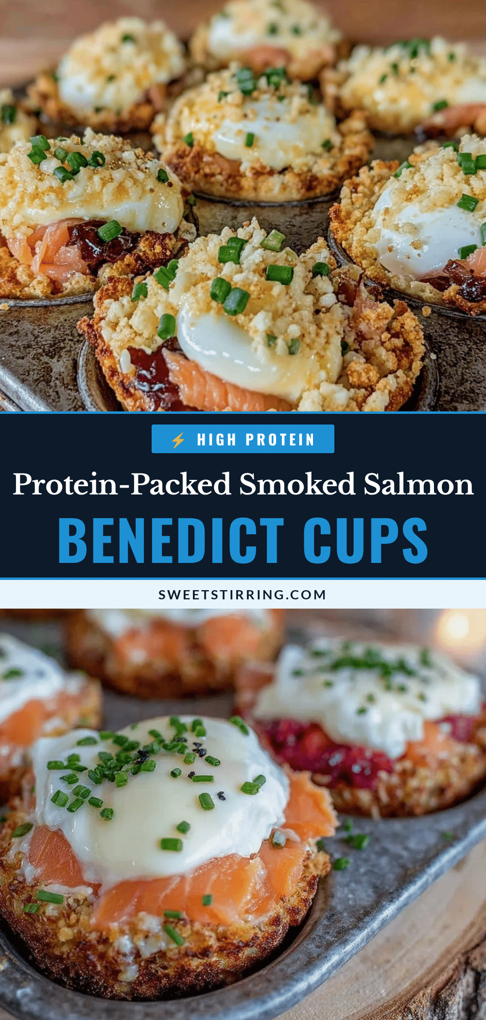 High-Protein Smoked Salmon Eggs Benedict Cups recipe