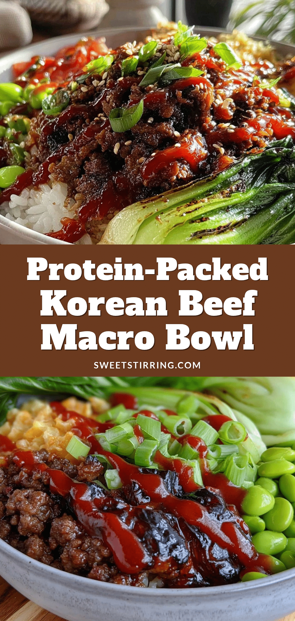 Korean ground beef macro bowl recipe