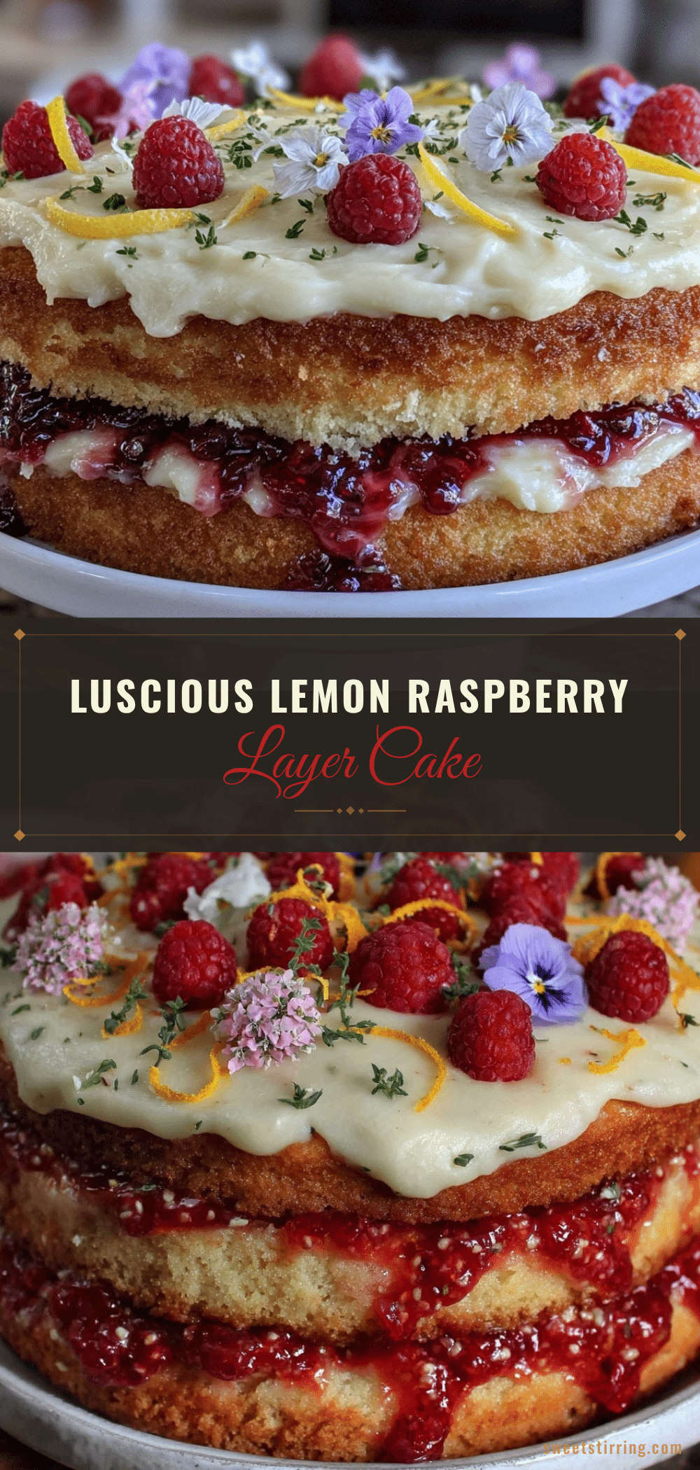 lemon raspberry layer cake recipe