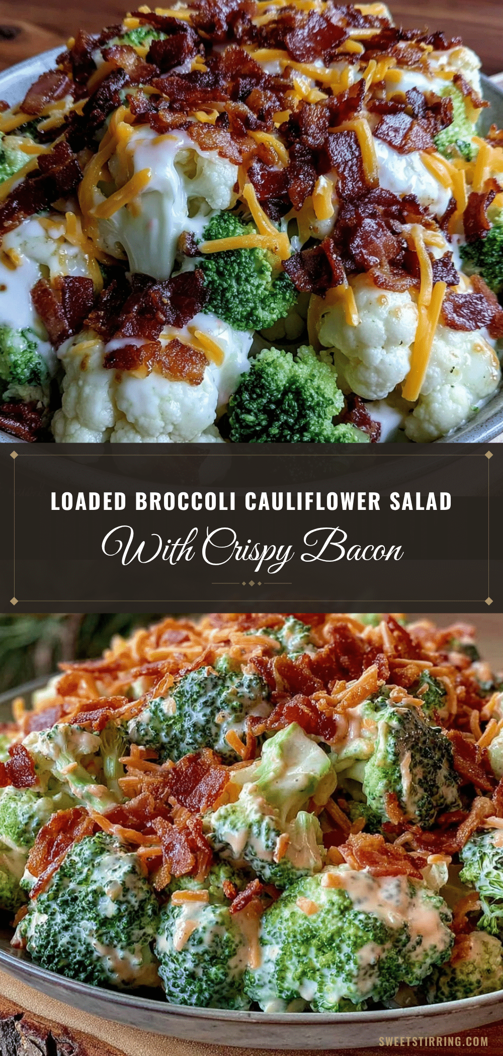 loaded broccoli cauliflower salad recipe