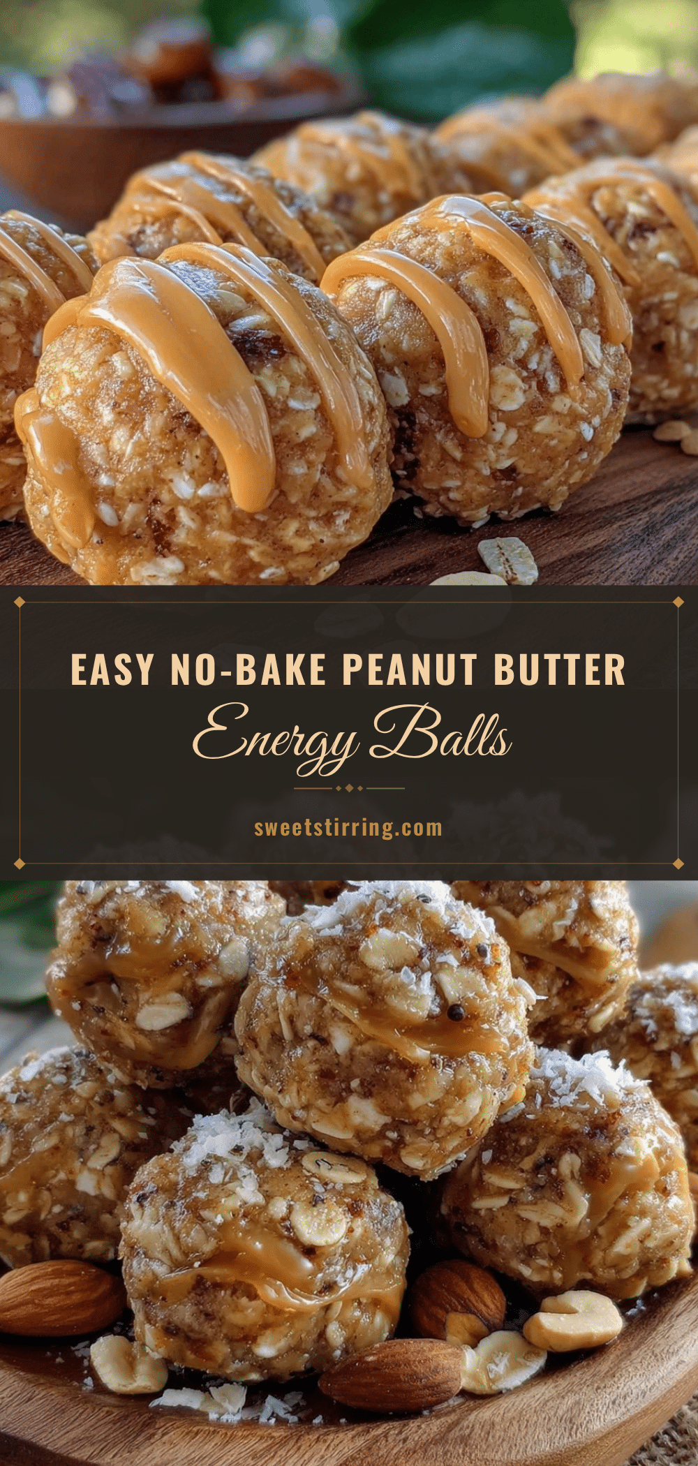 no bake peanut butter oat energy balls recipe