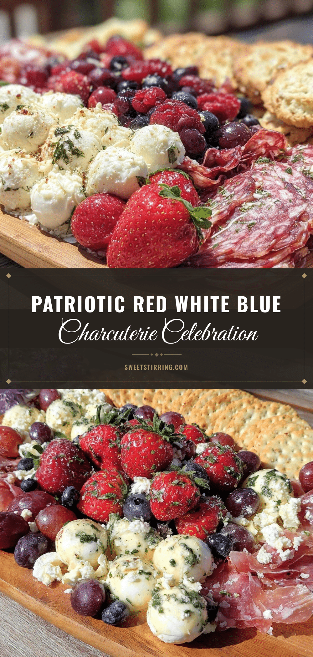 red white and blue charcuterie board recipe