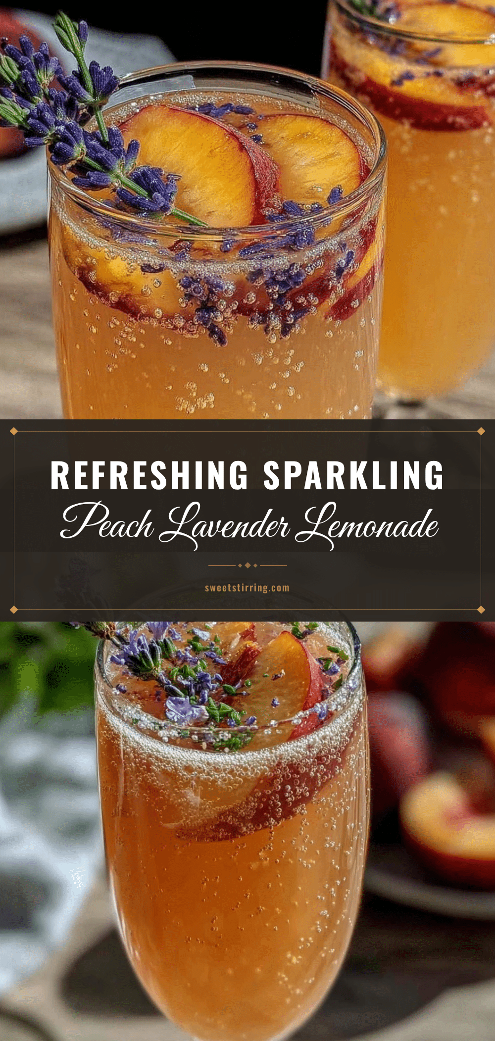 sparkling peach lavender lemonade recipe