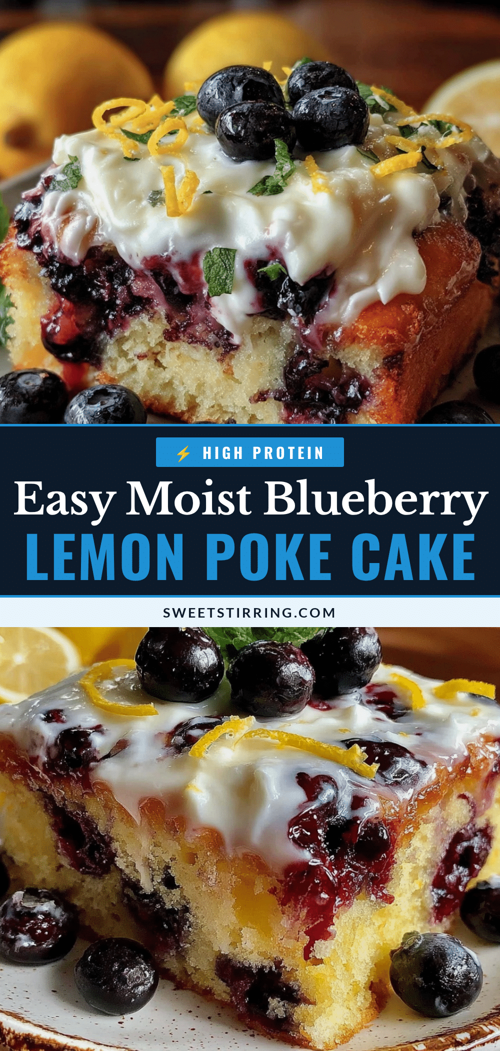 blueberry lemon poke cake recipe